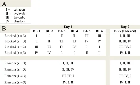 Table 1  Study design for BP and RP condition in the practice and test phase 