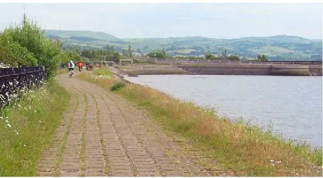 Figure 1: The Conway foot and cycle path has been the subject of a debate over whether  the risk posed to cyclists and pedestrians warranted the river being fenced off