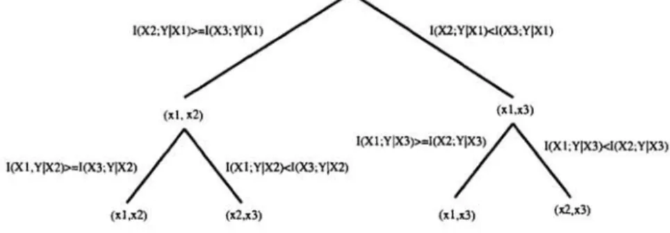 Figure  1:  Input selection  based  on  the conditional  MI. 