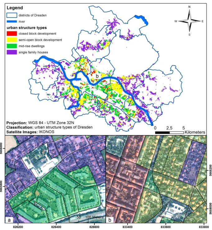 Figure 4. Urban structure types map of Dresden. 