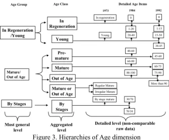 Figure 2. Hierarchy of the spatial dimension based on  inventories 