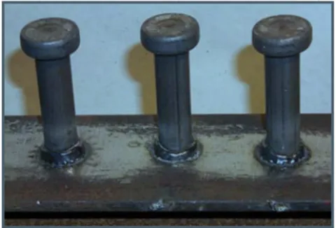 Figure 1. Shear stud welded to the flange of steel beam [20]. 