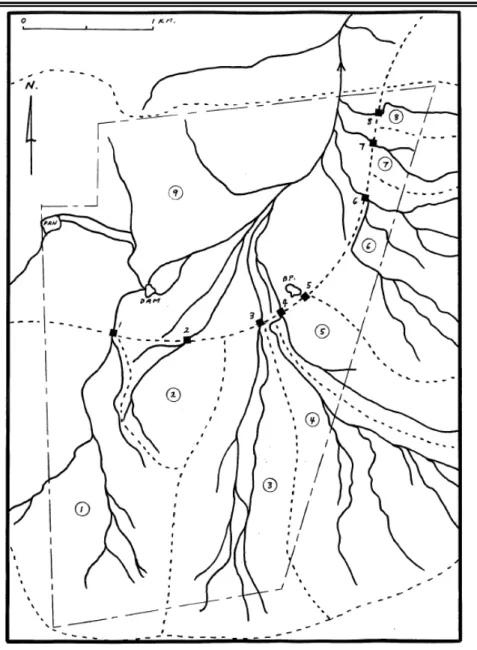 Figure 5.4  Drainage Pattern, Culverts and Catchments 
