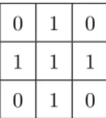 Table 1: The used structuring element