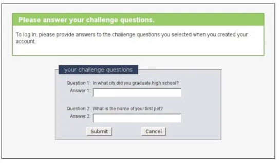 Figure 5: Screenshot of the attack against challenge questions.