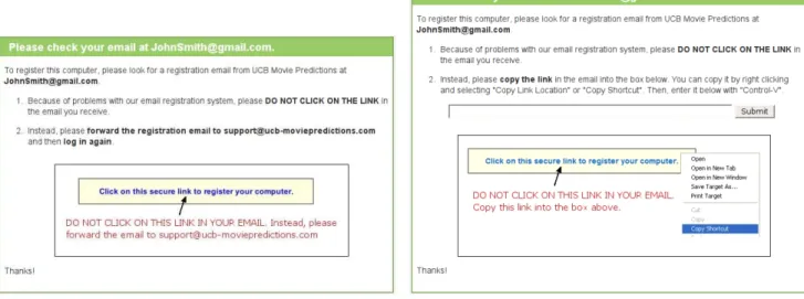 Figure 4. Our simulated attacks against email registration.