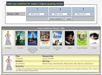 Figure 1. User interface for making predictions at our study Web site.