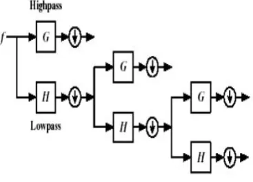 Fig. 1. DWT decomposition tree 