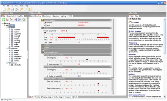 Fig. 6. DesignBuilder wrapped input data.