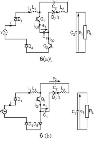 Fig. 6:Modes of operation in on state of Q 1 a) 