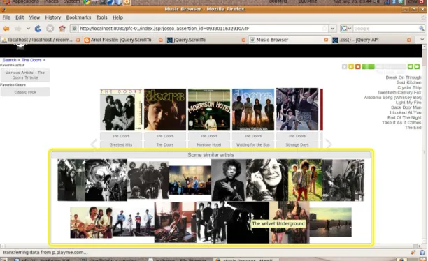 fig 11Interface event, recommended content highlighted in yellow color. 