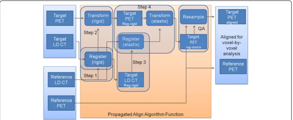 Figure 1 Fusion steps of the propagated align algorithm. Reg-rigid: rigidly registered image