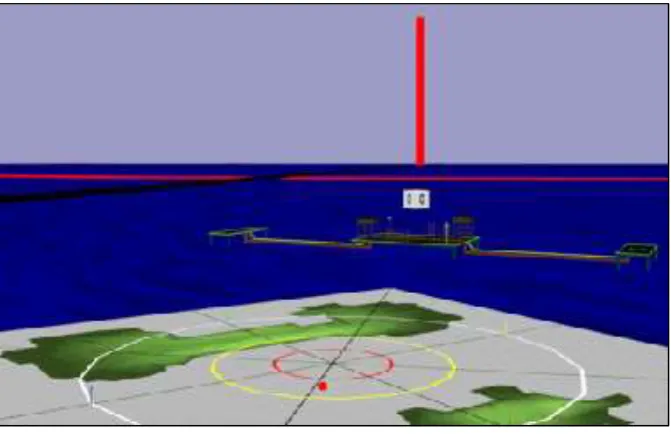 Figure 2-3 The combination of a grid and map (Darken & Sibert, 1996). 
