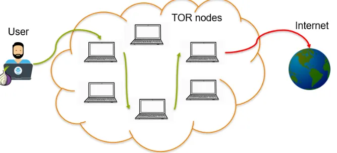 Figure 1: A standard connection on the internet.
