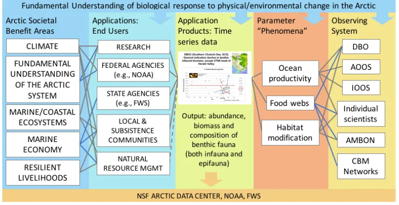Figure 1.6 AOS 2018 Working Group 2 Systems Mapping Example. Benthic Invertebrate Abundance and Distribution