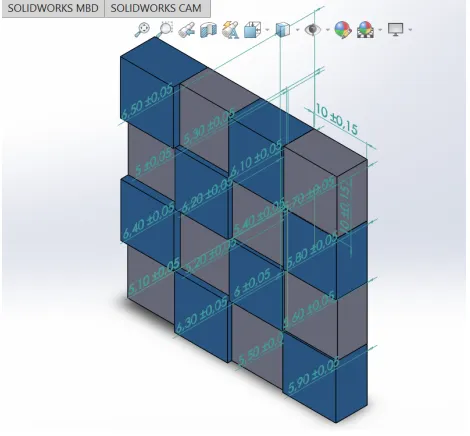 Fig. 3. Resolution test object. All dimensions in mm.