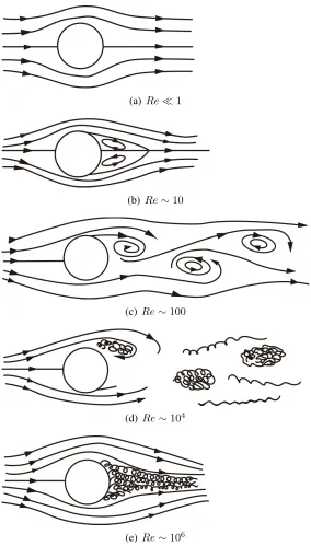 Figure 2.1. Flow Structure When Passing Through a Cylinder