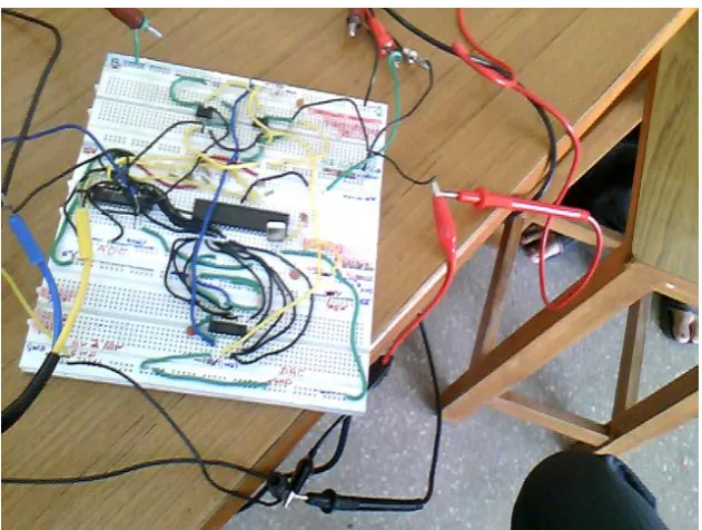 Figure 4. Main controller unit of work which is developed on the breadboard 