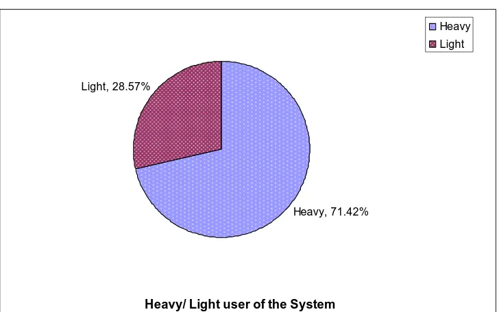 Figure 5.1.2 Heavy/Light user of System 