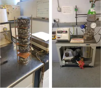 Figure 18: SATS Specimen Rack (Left), Pressure Conditioning Chamber (Right) 