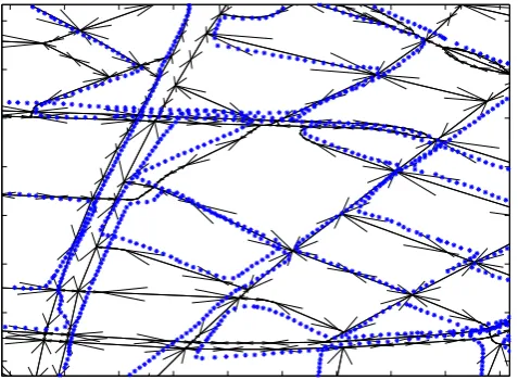 Fig. 5. Result after projecting the positions on the road network forthe route shown in Fig