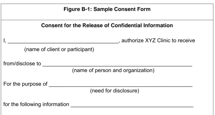 Figure B-1: Sample Consent Form 