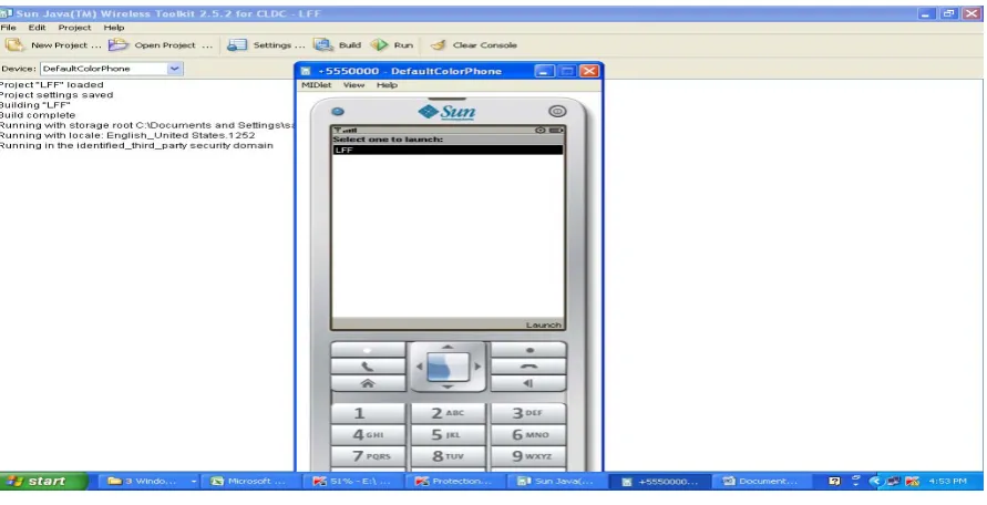 Fig. 1. Application screen 
