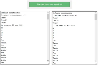 Figure 4.3: Test output comparison