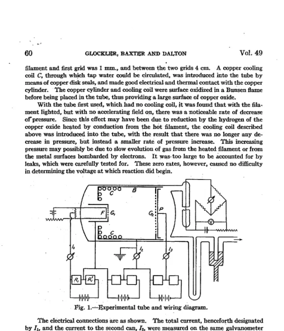 Fig.  !.~Experimental  tube and wiring diagram. 