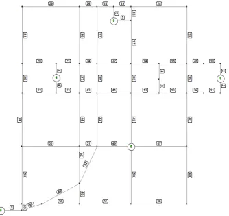 Fig. 1. Network used by Liu [15] to locate sensors. 