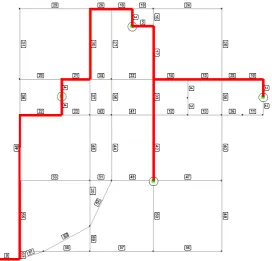 Figure 7 The minimum Spanning Tree used to connect centroids in Liu’s network.  