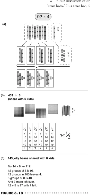 Figure 6.18 shows some strategies that fourth- fourth-grade children have used to solve division problems.