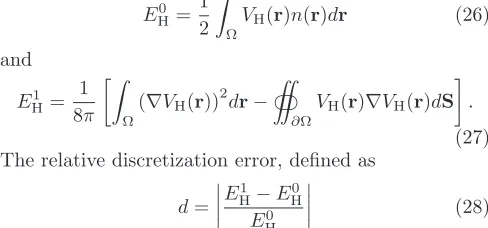 Figure 3. Relative discretization error Eq. (28) in the Hartree