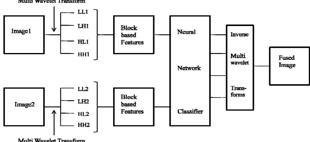 Figure 3 shows the proposed method for the image fusion, both the images (out of focus and in focus) as the input