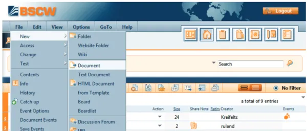 Figure 4: How to create a document 