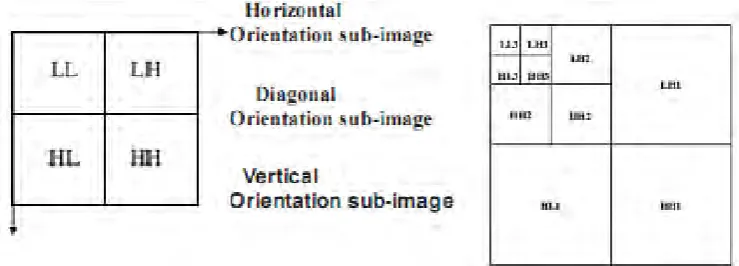Fig. 4. Three level wavelet transforms 