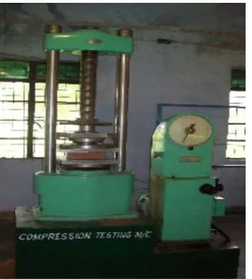 Fig.4. Compressive strength variation of Fly ash Bricks 