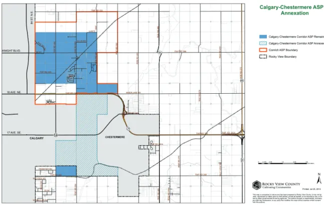Figure 1: Calgary-Chestermere Corridor Area Structure Plan and Annexation