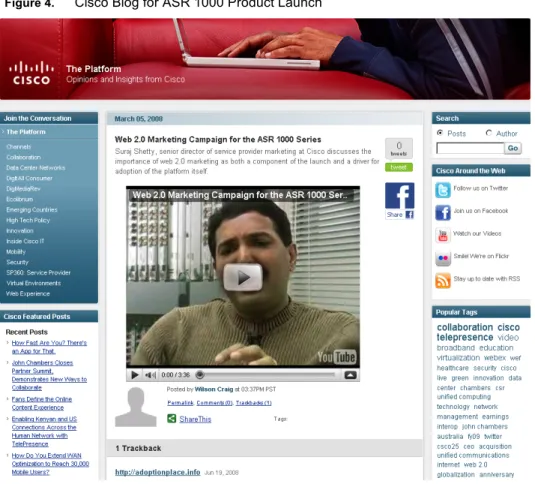 Figure 4.    Cisco Blog for ASR 1000 Product Launch 