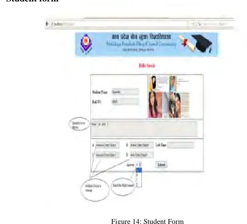 Figure 14: Student Form 