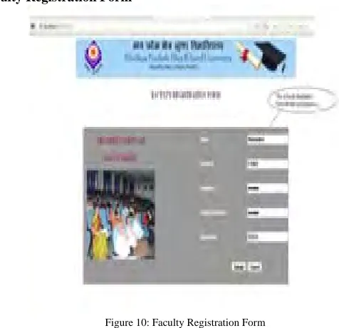 Figure 9: Faculty form 