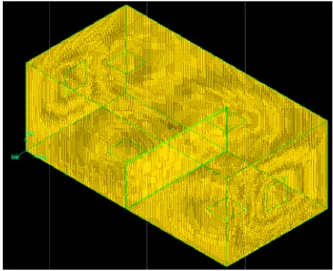 Fig. 1 Schematic vieww of the model roomm geometry 