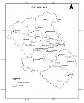 Figure 2.1 District map of Lucknow 