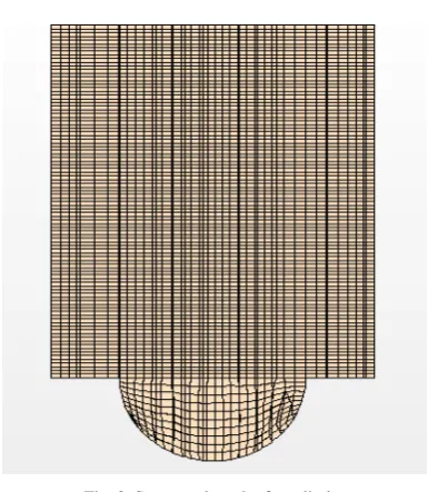 Fig. 1. Structured mesh of a cylinder   