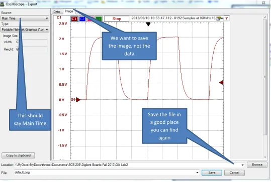 Figure 5. Saving a screen shot.