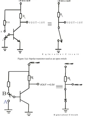 Figure 1(a): bipolar transistor used as an open switch 