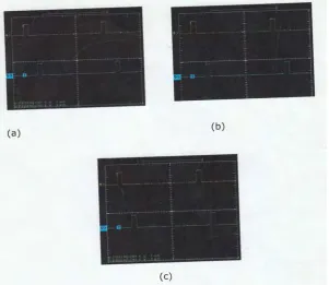Figure 5: The six sequential waveforms observed on the scope: 