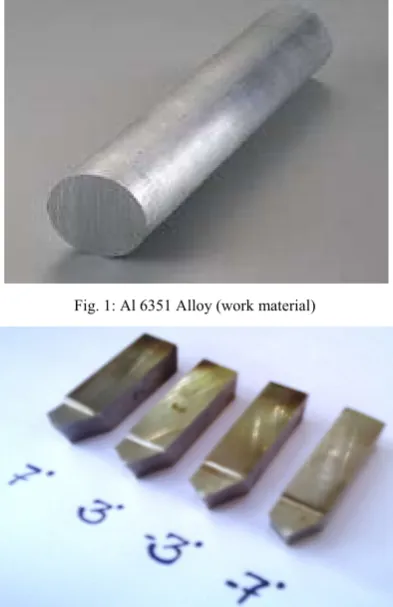 Fig. 1: Al 6351 Alloy (work material) 