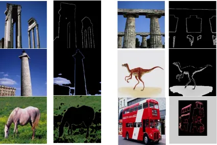 Fig. 9: Wang database images and corresponding segmented results. 