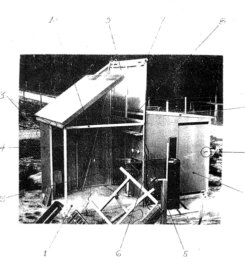 Figure 1: The Remote Area Hygiene Facility with numbers indicating possible modifications